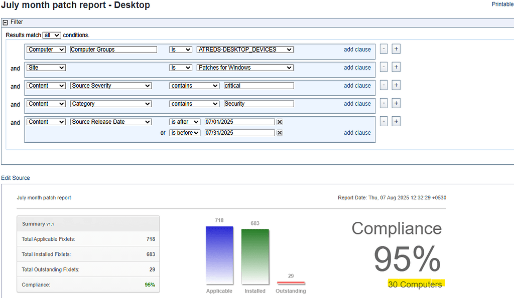 Computer count showing mismatch in Web reports - Reporting - BigFix Forum