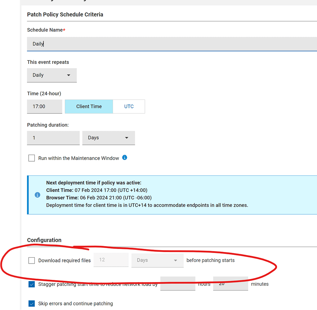 patch policies scheduling problems and auto refresh - Patch - BigFix Forum