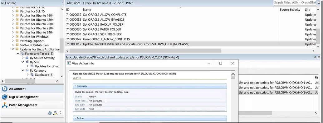Help with Oracle Middleware patching - Patch - BigFix Forum