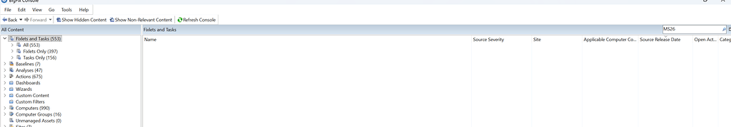 MS26-Jan does not show up in Fixlets and Task - Patch - BigFix Forum