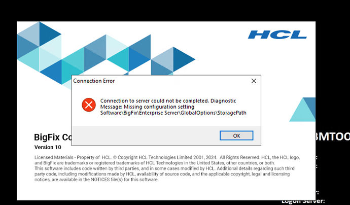 BigFix error