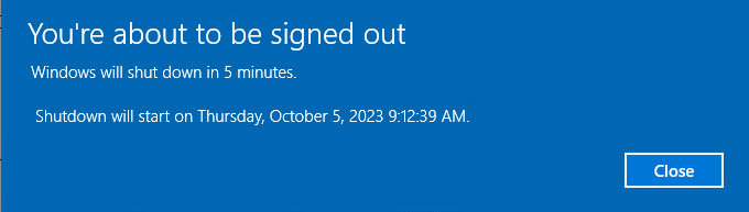 shutdownmessage