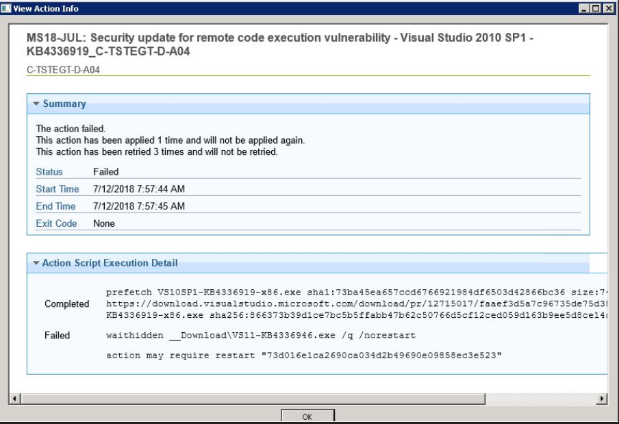 Ms18 Jul Security Update For Remote Code Execution Vulnerability Visual Studio 10 Sp1 Kb Patch Bigfix Forum