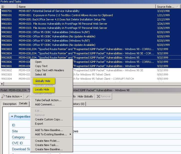 Old Non-Relevant Fixlets - Usage and Config - BigFix Forum